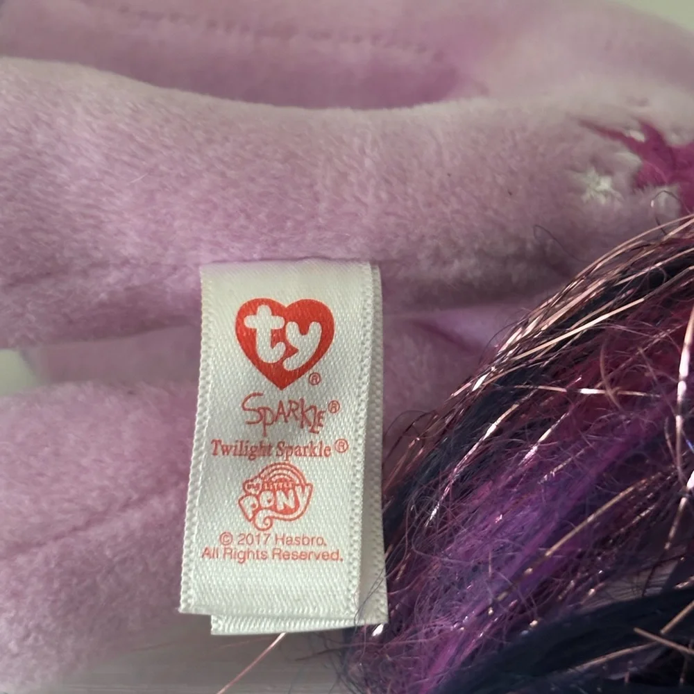 Ty Twilight Sparkle plush toy from the My Little Pony franchise